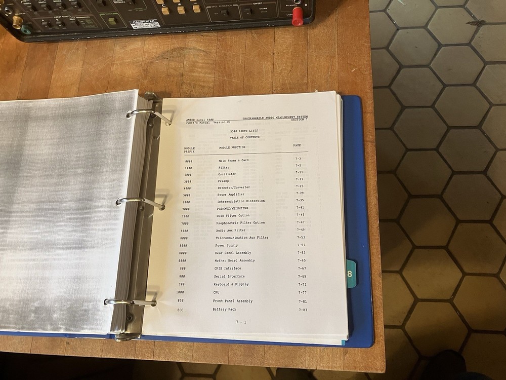 Amber Electro 5500 Audio Programmable Distortion & Noise THD Measurement System