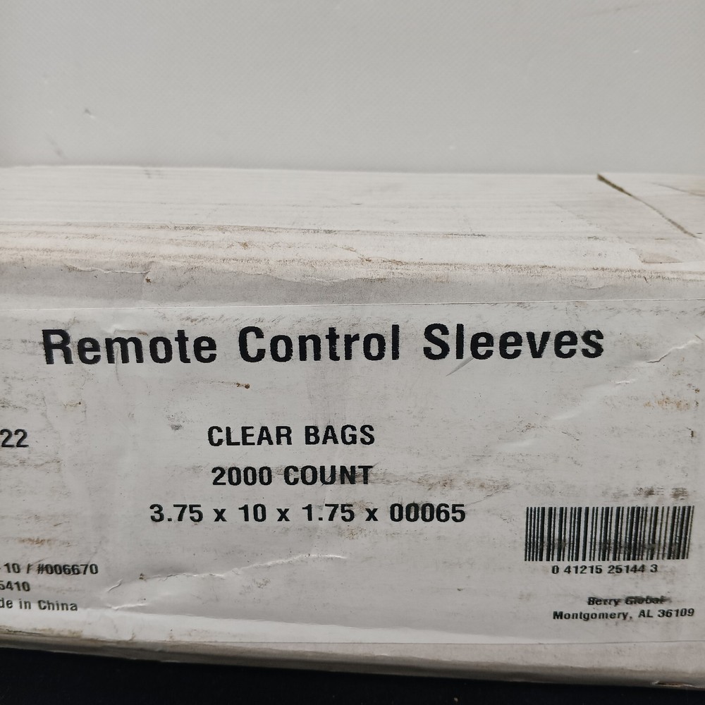 remote control sleeves clear bags 2000 count