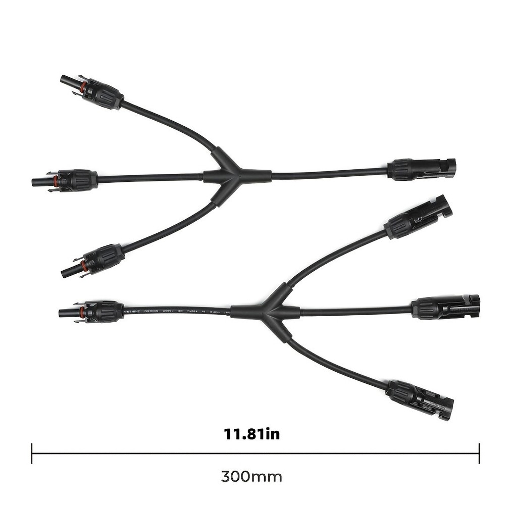 Solar Connectors Solar Panel Parallel Wires 1 to 3 Solar Adapter Cable