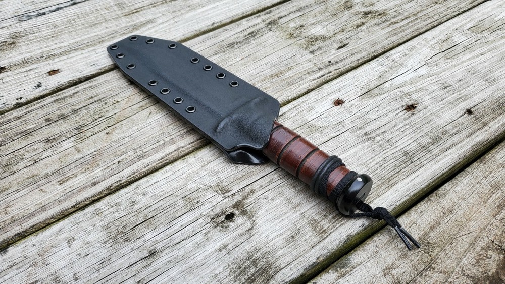 Custom Kydex sheath for KA-BAR USMC Full Size 7" blade