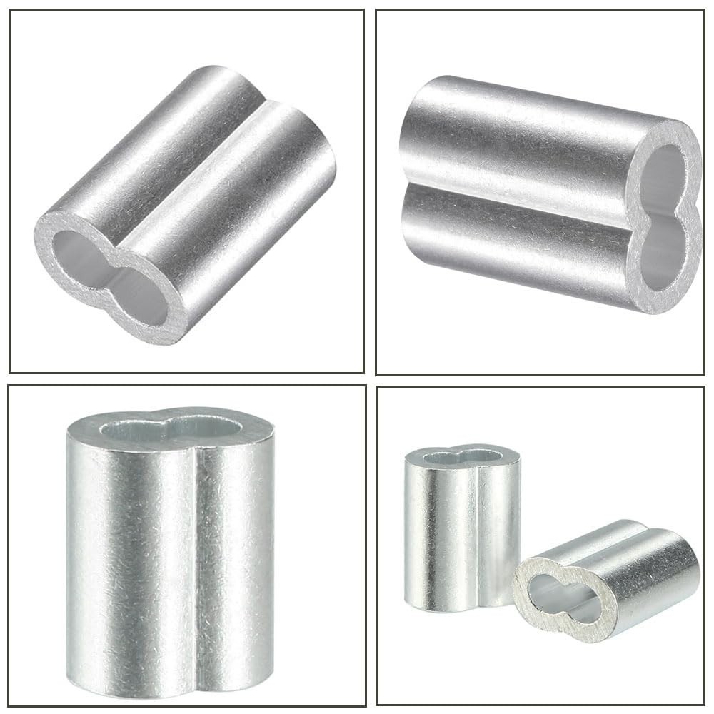 Corrosion-Resistant 200 Pcs 1/16" Aluminum Ferrules for Versatile Applications