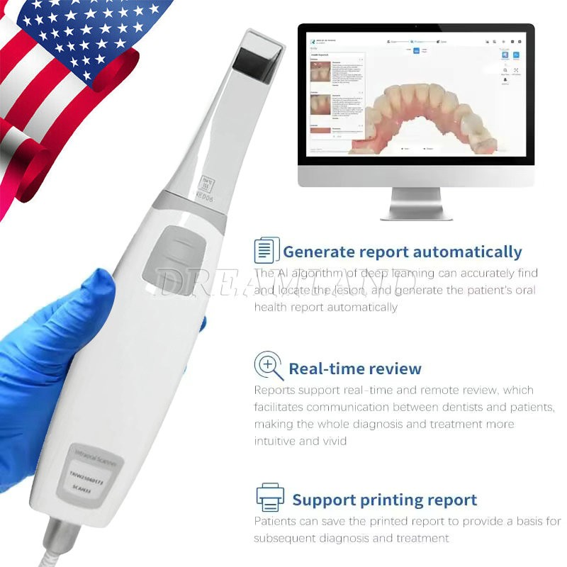 Dental Intra-oral 3D Scanner Ortho Simulation Software Support Printing Report