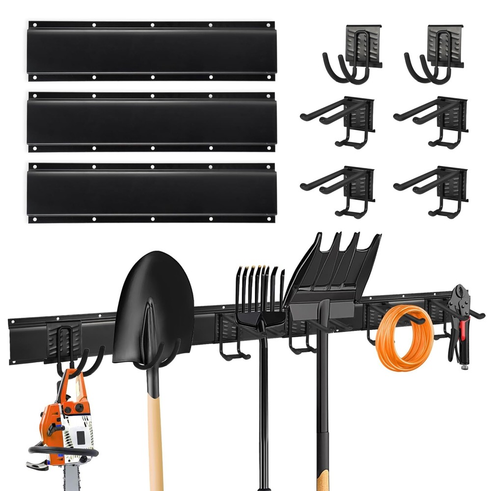 Garage Tool Organizer Wall Mount, Heavy Duty Garage Organization Tool Storage...