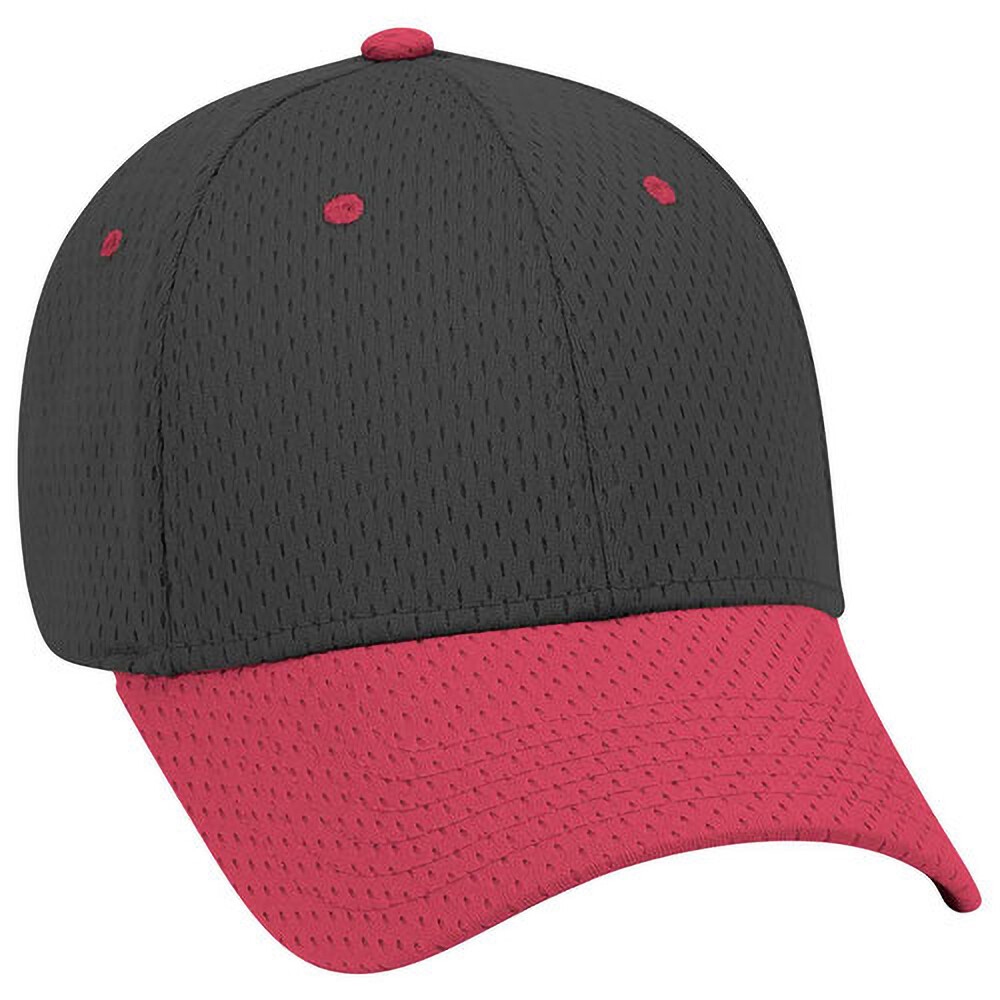 OTTO Cap 6 Panel Polyester Pro Mesh Low Profile Structured Curved Baseball Hat