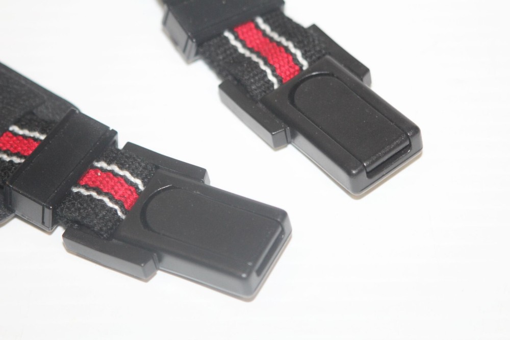Vintage 36" Camera Video Strap Black Red White Stripe Unique Quick Release Latch