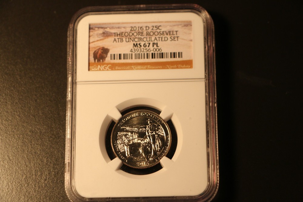 2016 D THEODORE ROOSEVELT QUARTER NGC MS67 PL
