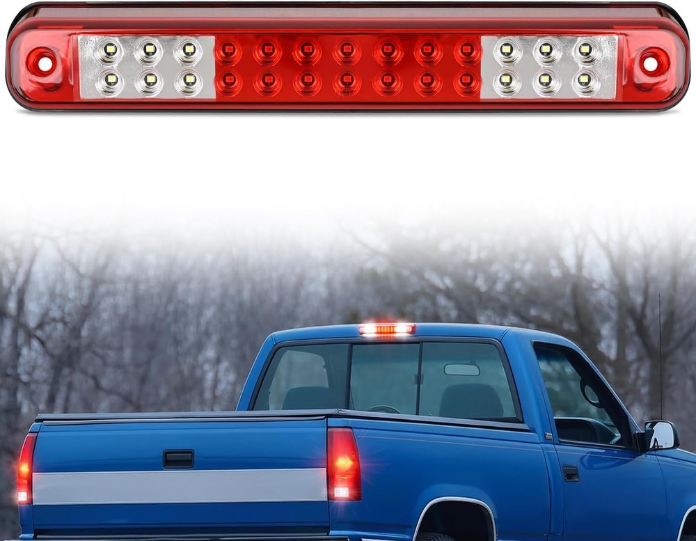High Mount 3rd Brake Light Tail Light Red Lens with Reverse Cargo Stop Light
