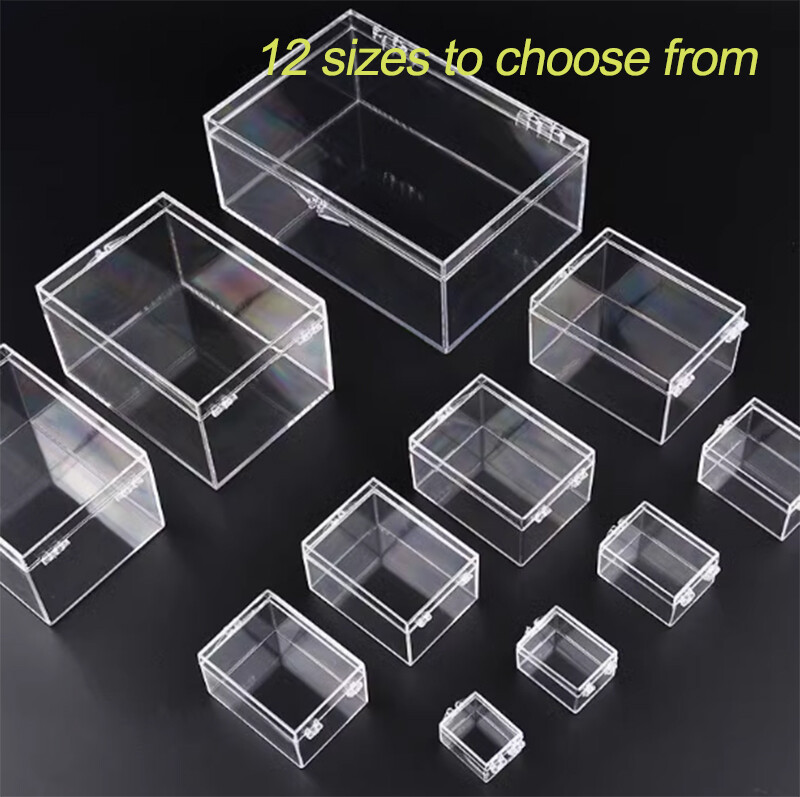 Square Cube Clear PC Small Boxes Storage Compartment Mini Box Plastic PC Box