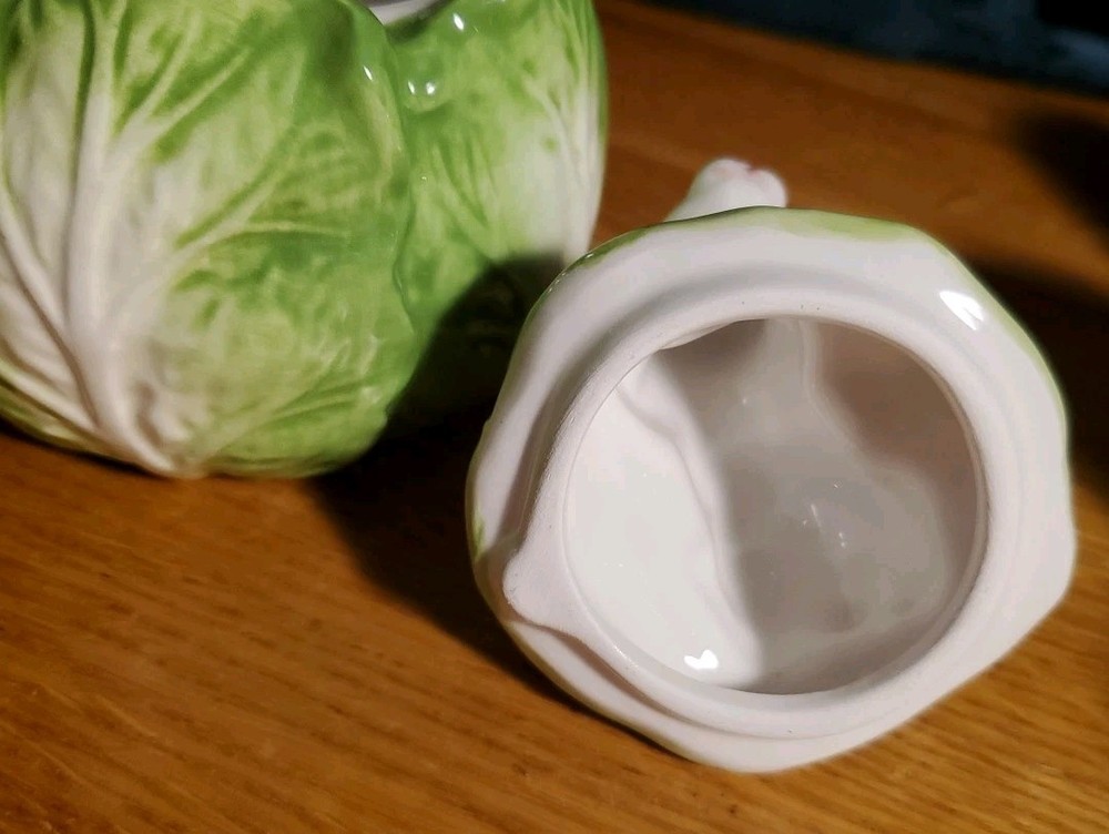 Corner Ruby Spring Easter Collection, Cabbage & Bunny Rabbit Ceramic Sugar Bowl