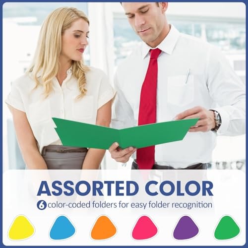 File Folder, 170 Pack Colored File Folder, 1/3 Cut Tabs, Letter Size,
