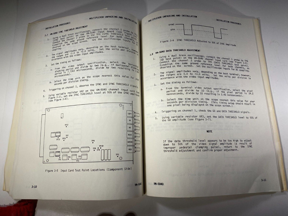 Seiko VM 5040 Unpacking instructions Booklet Manual Users Guide Multiplexor