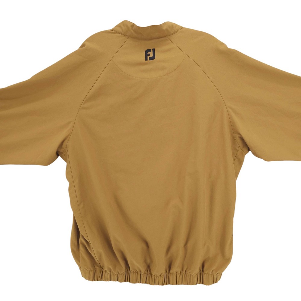 FOOTJOY Golf Windbreaker Pullover Jacket 1/4 Snap Gold Brown MEDIUM - READ!!