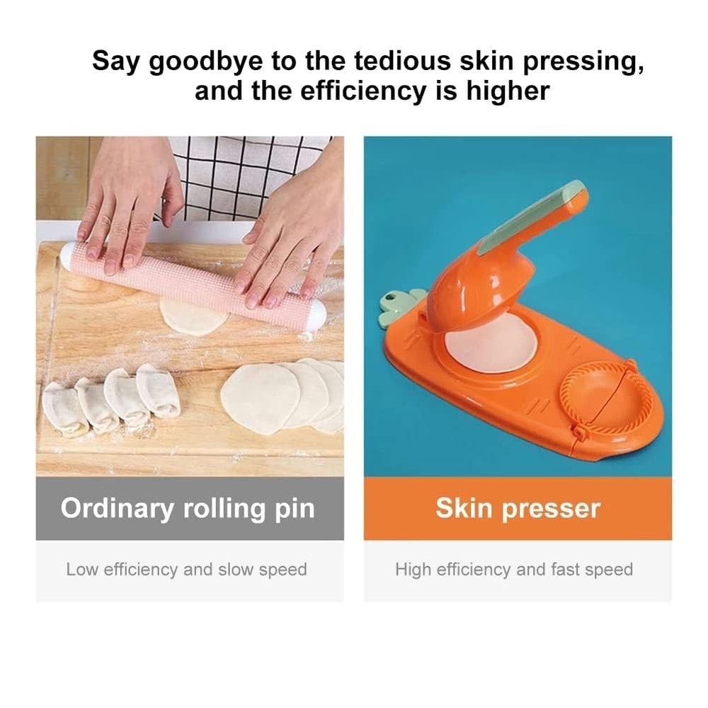 2 In 1 Dumpling Maker Press Kitchen Empanada Mold Large, Green