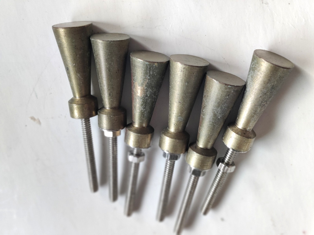 12 Solid Brass Knobs MCM Mid Century Modern Atomic Art Deco Vintage Drawer Pulls