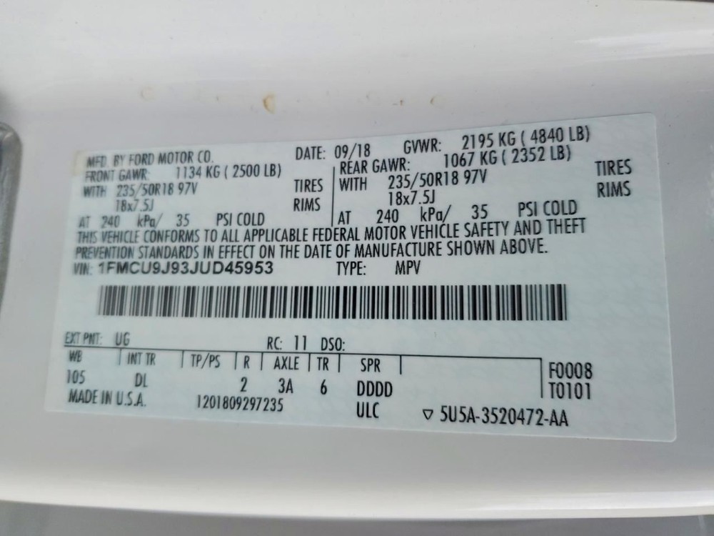 ESCAPE 2018 Air Shutter 931275