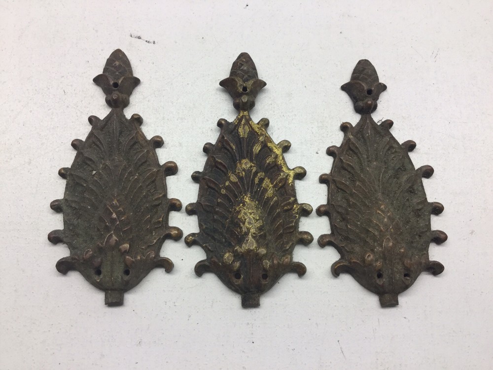 Antique 3 Cast Bronze Ormolu Furniture Mounts