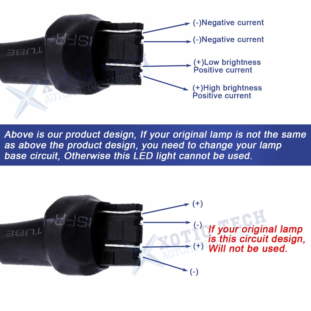 7443 7444 Load Resistor Fix Hyper Flash No Error For LED Turn Signal Light Bulbs