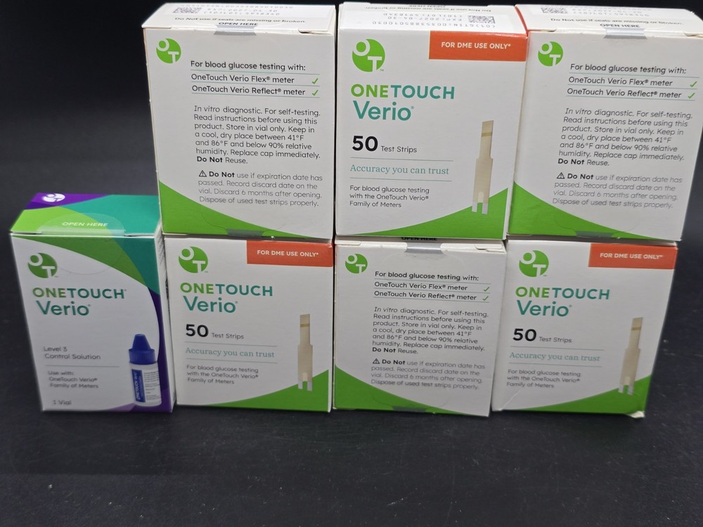 One Touch  Verio Glucose Blood Test Strips 300 Count 7/31/2027  Control Solution