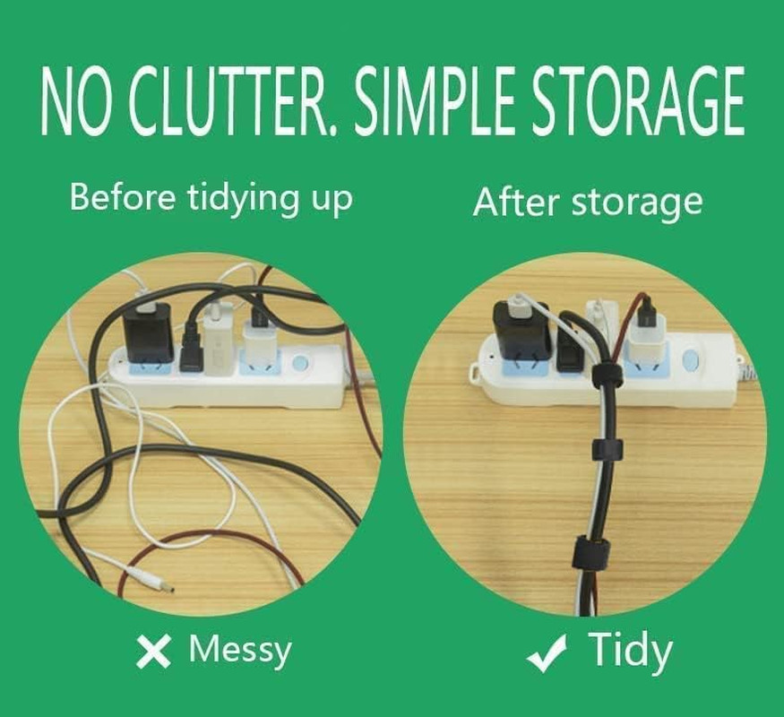 2025,50PC Cable Ties Reusable - Cable Straps Multi-Purpose Tie Wraps Fastening S
