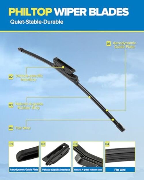 22" 22" Windshield Wiper Blades Replacement for 2014-2018 Silverado 1500;