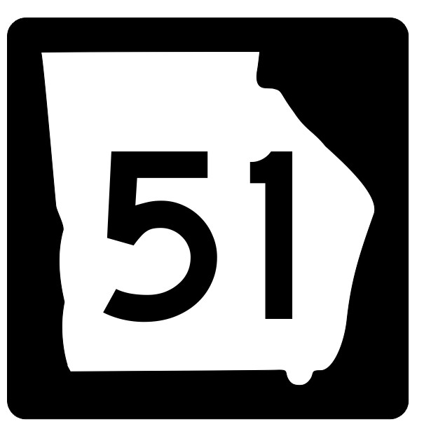 Georgia State Route 51 Sticker Decal