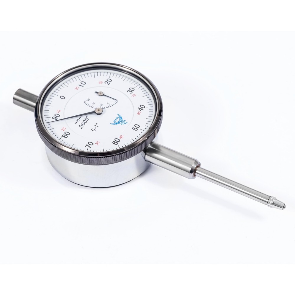 PEC Tools Stainless Steel Premium Dial Indicator 0-1", High Precision Shock...