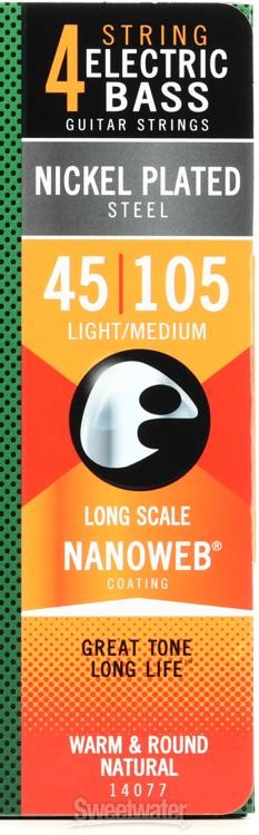 Elixir Strings 14077 Nanoweb Light/Medium, Long Scale Electric Bass Strings