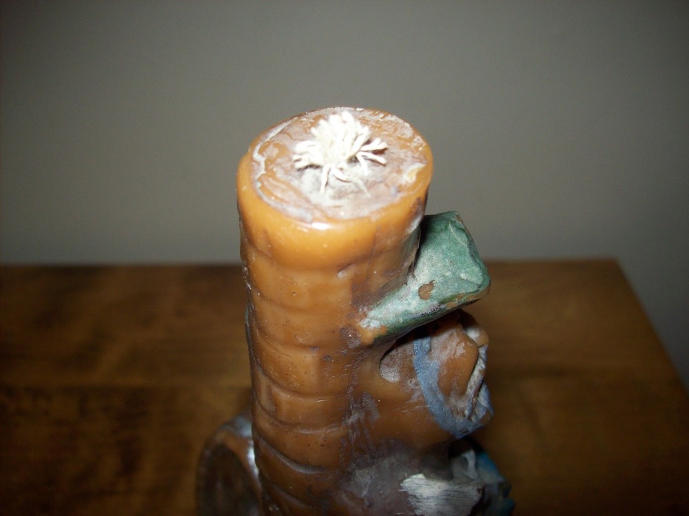 Vintage Bartender Keg Pourer Bar SOLID CARVED Candle