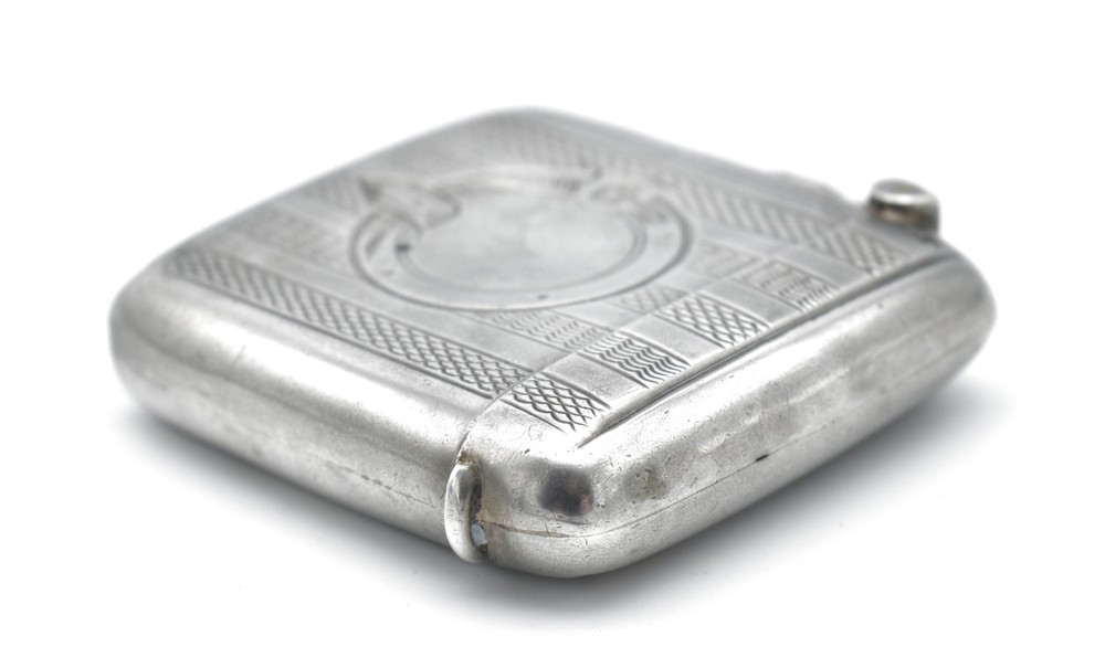 Antique Solid Silver Vesta Case Match Safe Edwardian 1901 Joseph Gloster