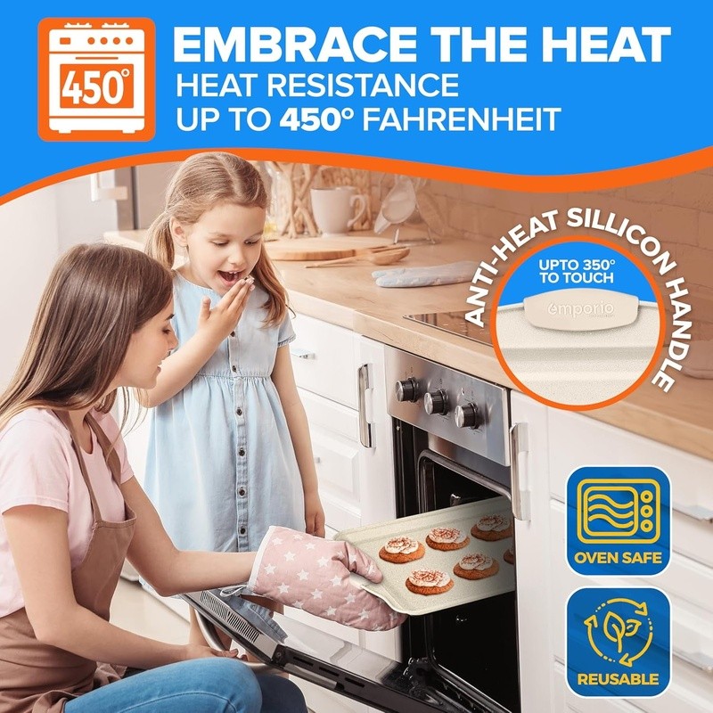 Nonstick Carbon Steel Bakeware Set Kitchen Baking Tools Oven Safe New