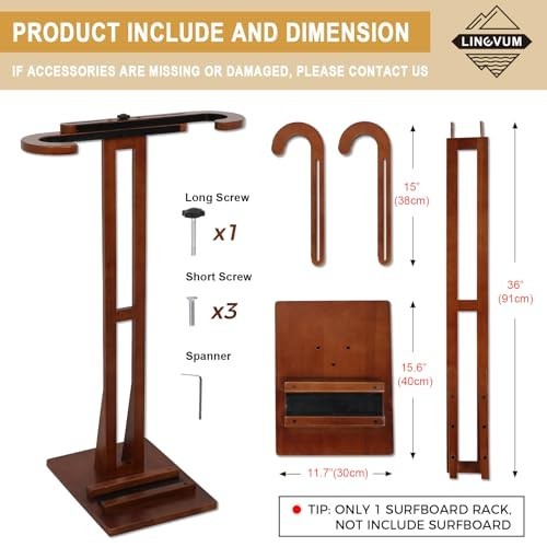 Adjustable Surfboard Stand Rack - Vertical Floor Display for Shortboard & Longbo
