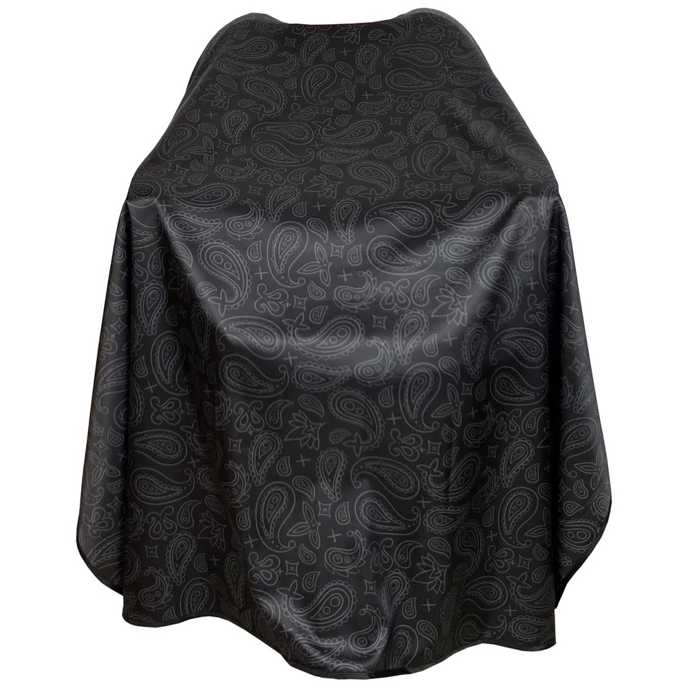 Barber Cape for Men, Haircut with Snaps, Professional Black Pattern
