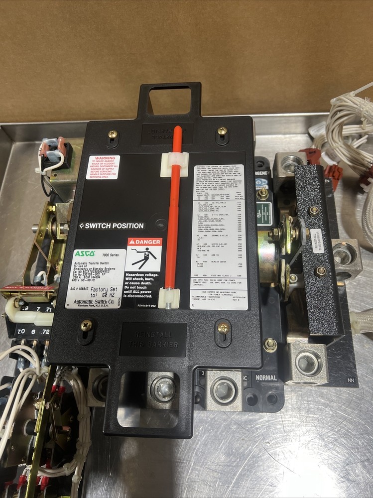 ASCO AUTOMATIC TRANSFER SWITCH Cat No E07ATSC30260N5XC Nos Surplus. Fresh Pull
