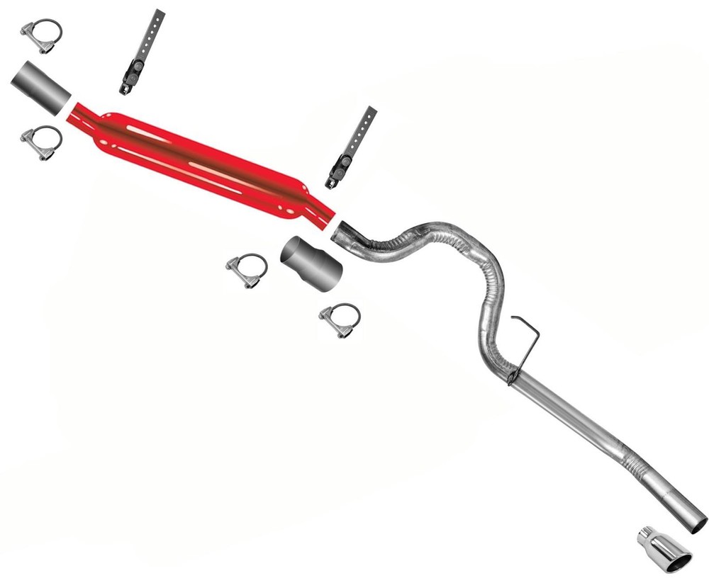 Cherry Bomb Performance Muffler For Ford F150 2004-2008 Tail Pipe Chrome Tip