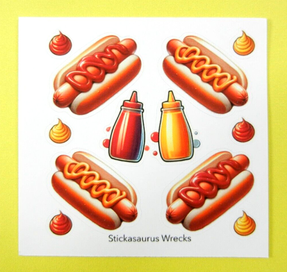 Hot Dogs Mini Sticker Sheet