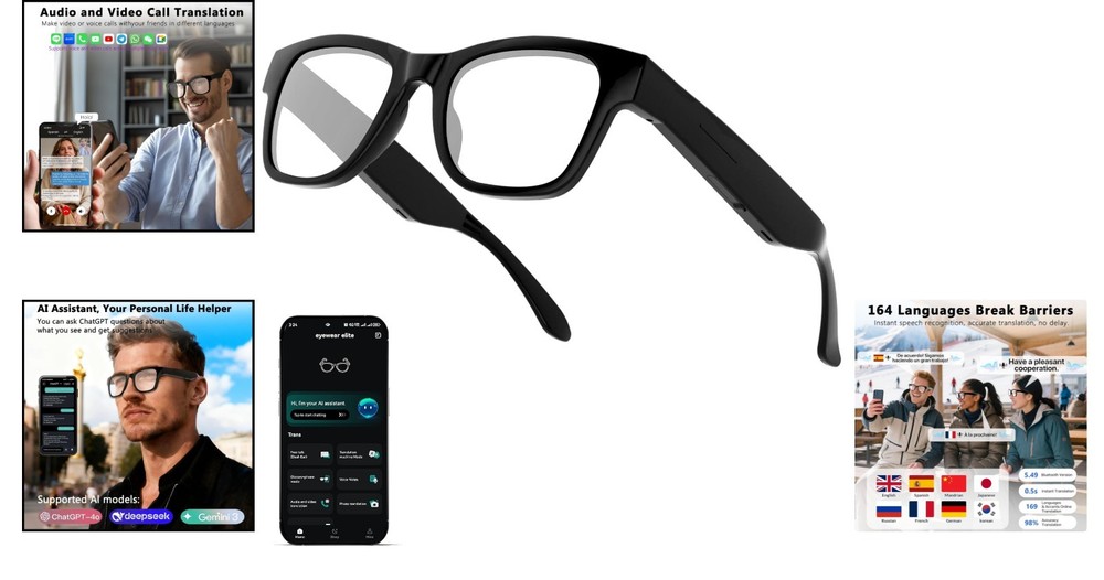 Transformative Smart Glasses - 164 Languages, Music, & AI Chat Technology