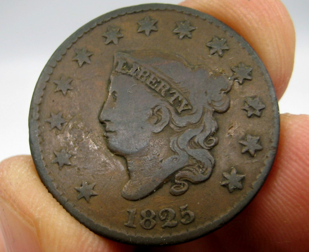 Nice 1825 LARGE CENT ~ VG