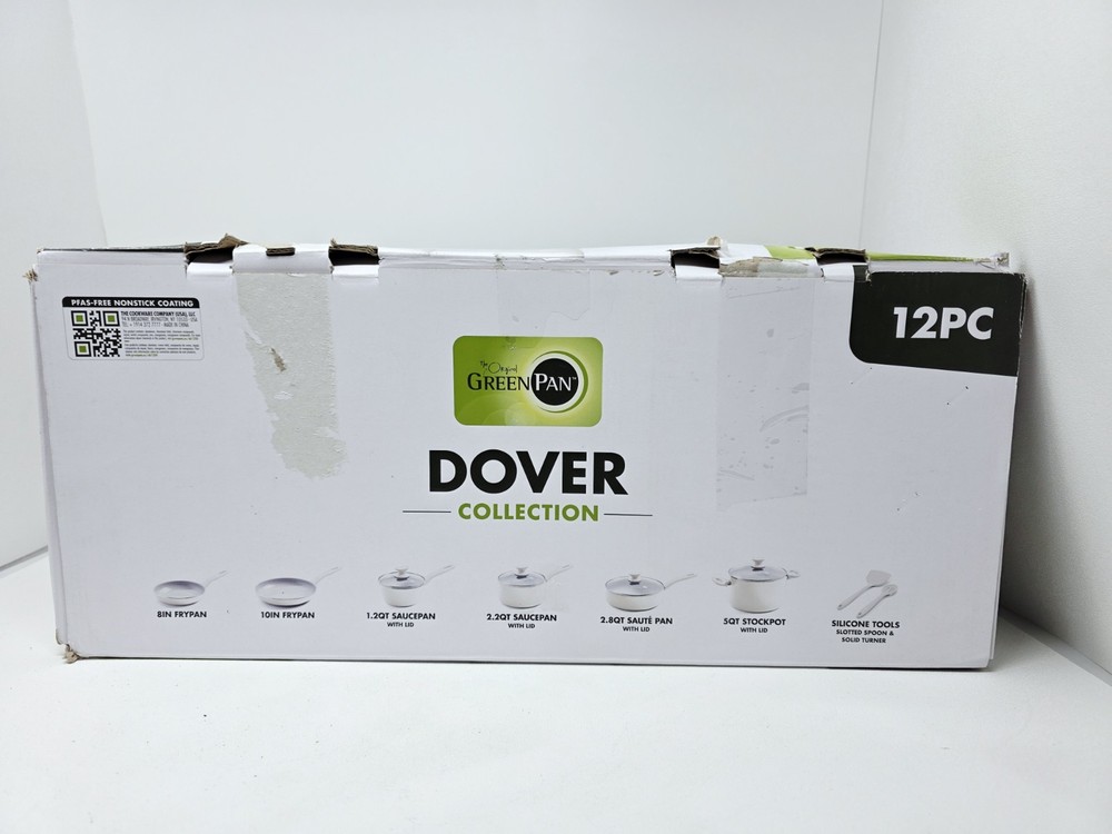 GreenPan Dover Ceramic Nonstick 12-Piece Cookware Set
