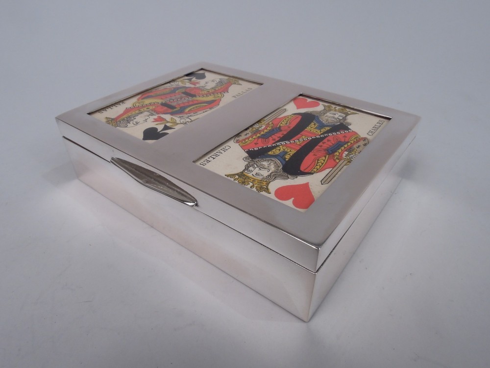 Hermann Bauer Playing Card Box German 835 Silver