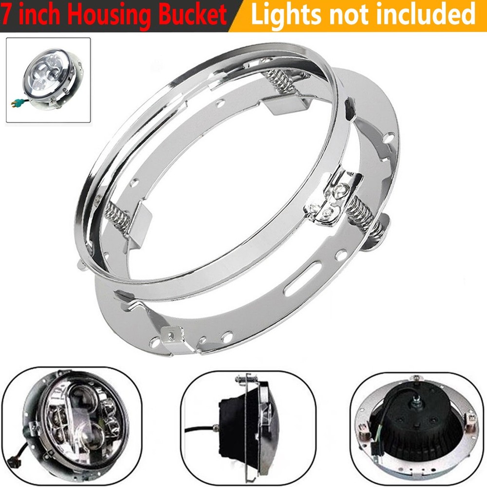 7" inch LED Headlight Mounting Bracket Ring Holder Adapter For Harley Motorcycle