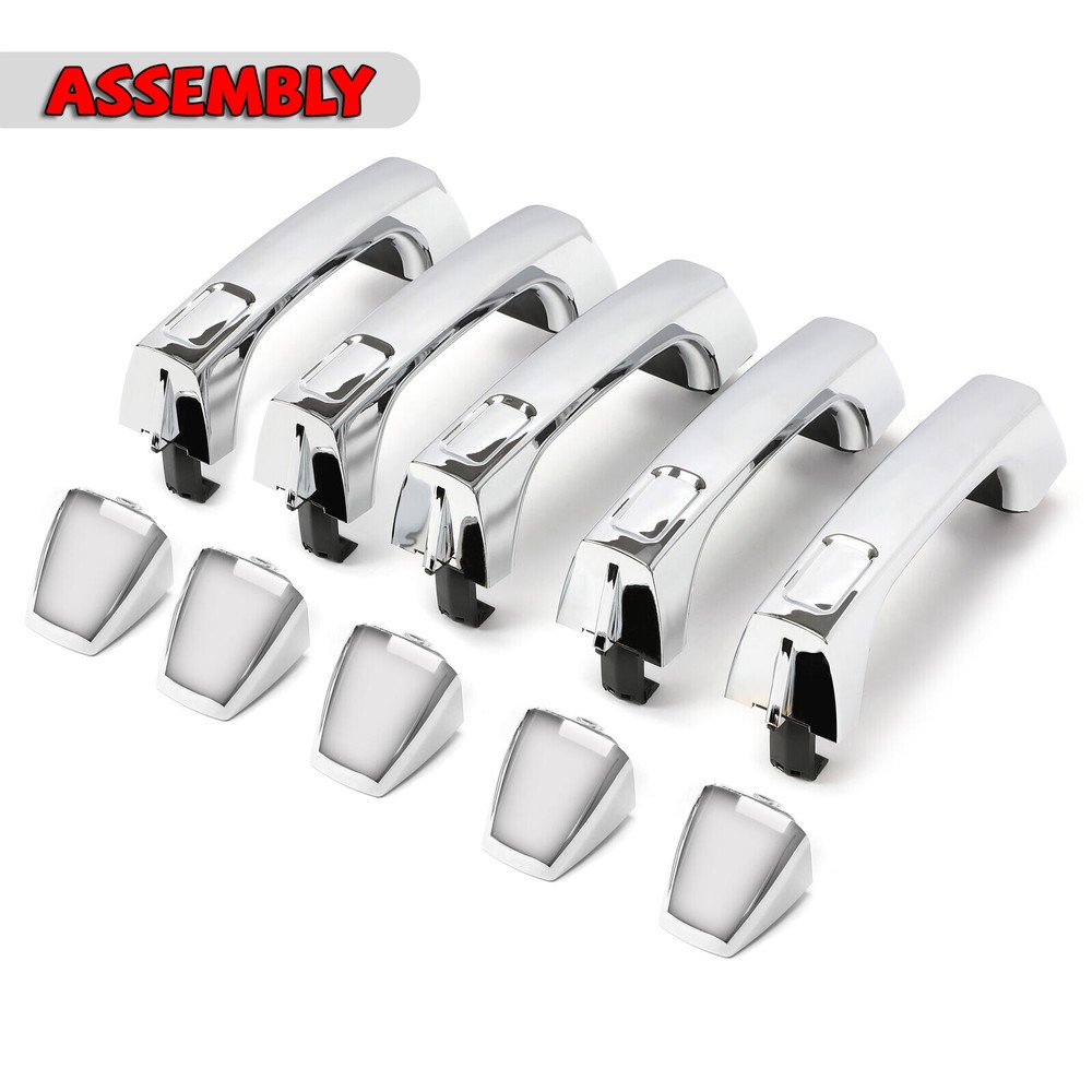 For Hummer H3 2006-2010 Chrome Door Handle Assembly 5 pcs Set