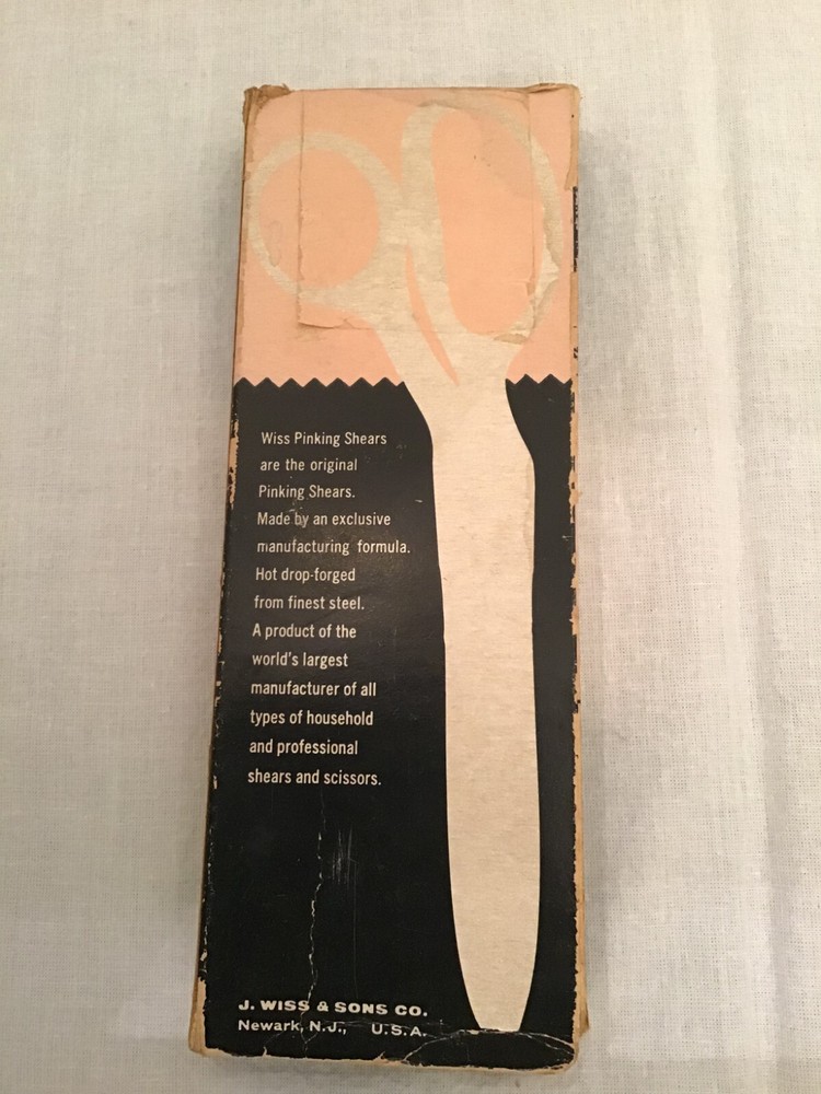 Vintage Wiss CB-7 Pinking Shears, Original Box