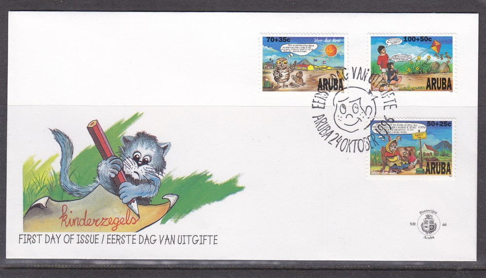 Arubu Issue FDC 1996 (66) Children Welfare