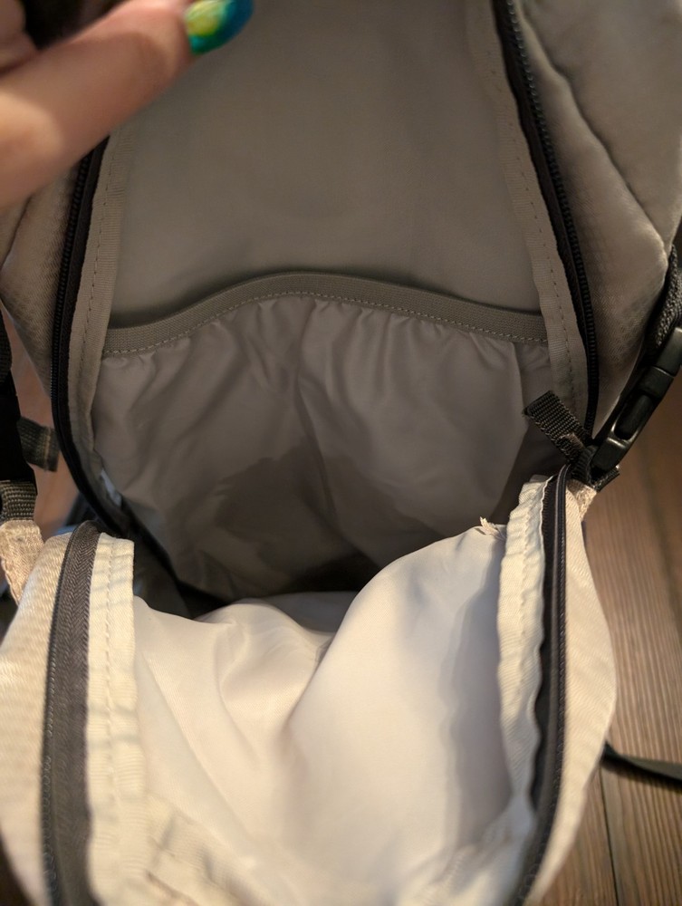 Quest Teal White Hydration Backpack Adjustable Straps NO Bladder READ