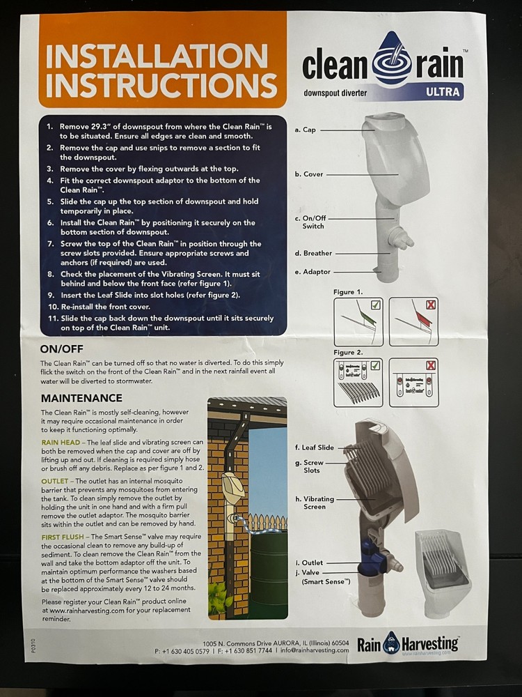 Clean Rain Ultra downspout diverter