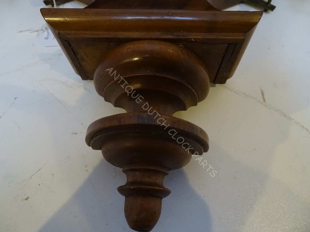 ANTIQUE WOOD WALNUT BOTTOM PIECE FOR GERMAN REGULATOR CLOCK