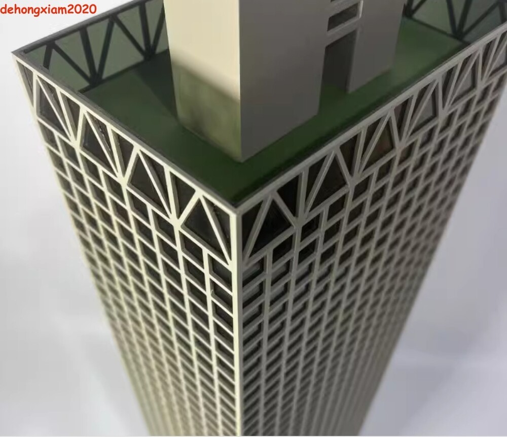 1/150 Building Model Office Building Scene Architecture Assembled Skyscraper