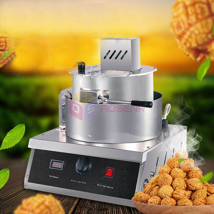 Automatic Gas Popcorn Making Machine Single Pot Spherical Popcorn Maker
