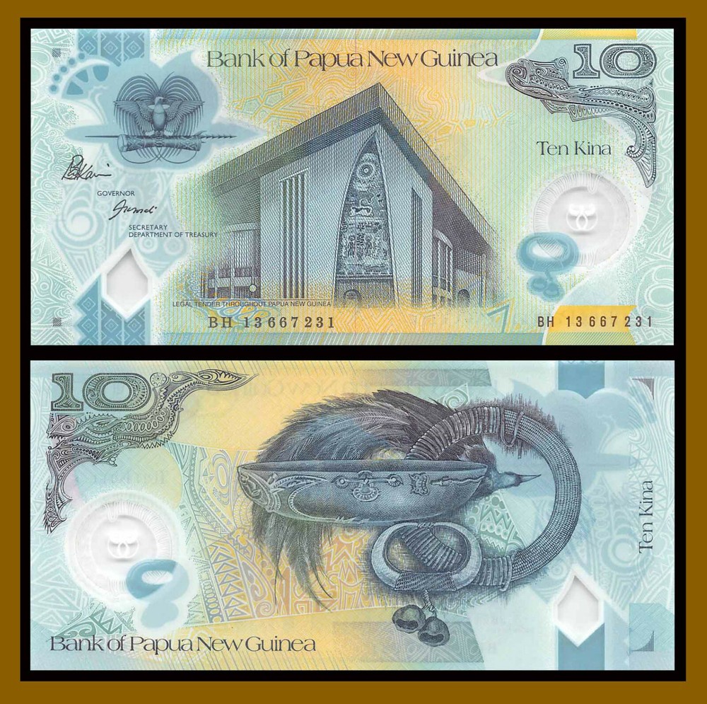 Papua New Guinea 10 Kina, 2013 P-30b Polymer Unc