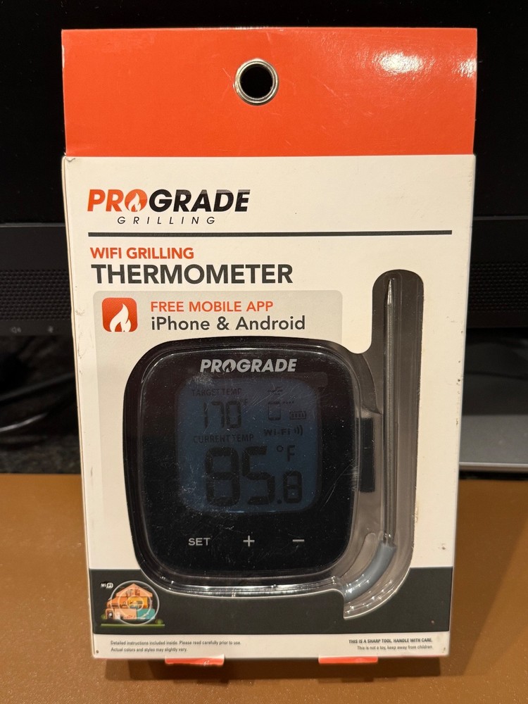 Prograde WiFi Grilling Thermometer free mobile app iphone & Android NEW